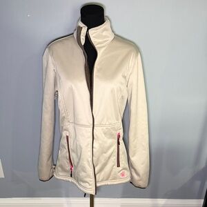 Game Winner Cream Jacket with Pink Accents